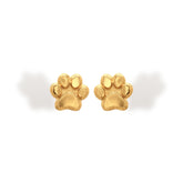 Aretes de huella de perro vista frontal